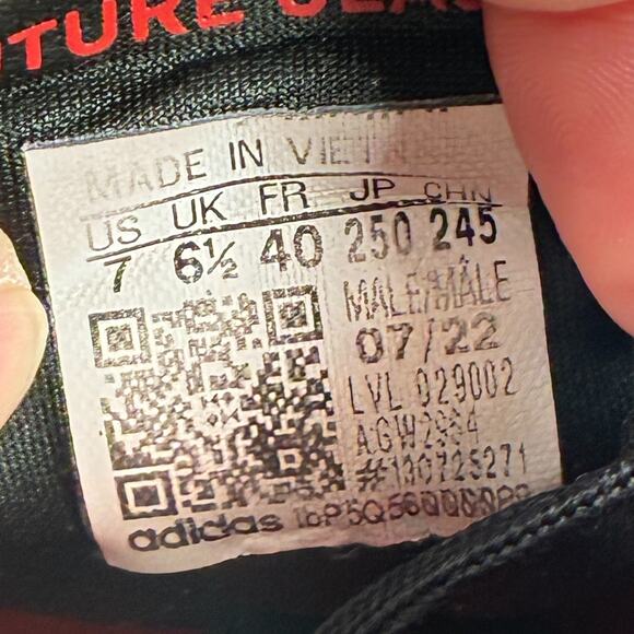 Adidas Barricade White Black Lace Up Tennis Shoes Sneakers GW2964 Men's Size 7 - Picture 9 of 10